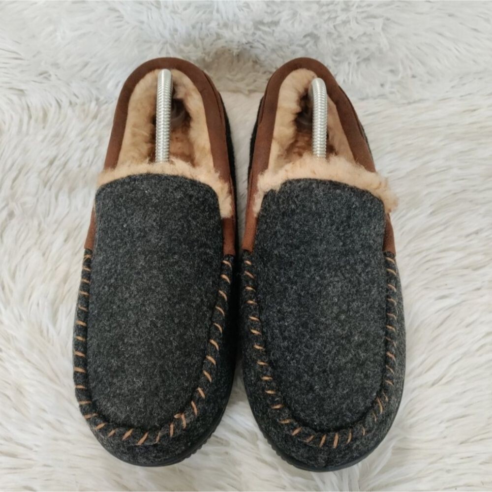 NEW RockDove Hearthfire Mens Mocha Brown Memory Foam Moccasin SZ 11-12